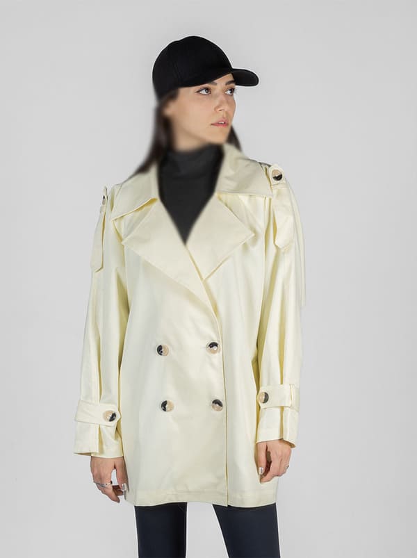 مانتو کتی اسپرت؛ مانتو کتی اسپرت ؛ خرید آنلاین ترنچ کت دکمه دار کوتاه از فروشگاه پوشاک زی زی مد