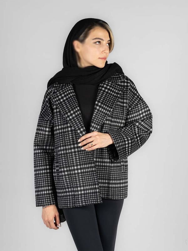 مانتو کتی اسپرت ؛ خرید آنلاین کت چهارخونه پشمی از فروشگاه زی زی مد