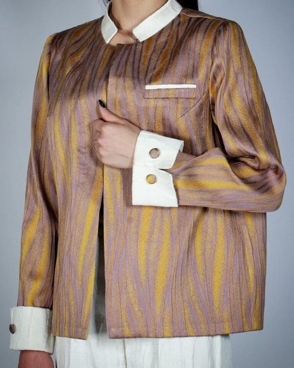 مدل کت زنانه؛ خرید مانتو کتی ژاکارد مجلسی و باکلاس از فروشگاه زی زی مد