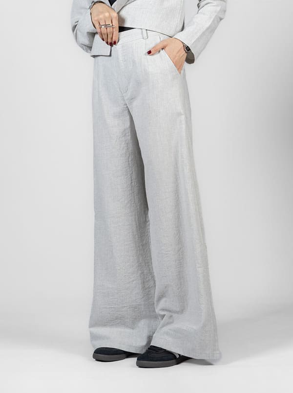 وست و شومیز؛ ست خاص با شلوار بگ دمپا لینن