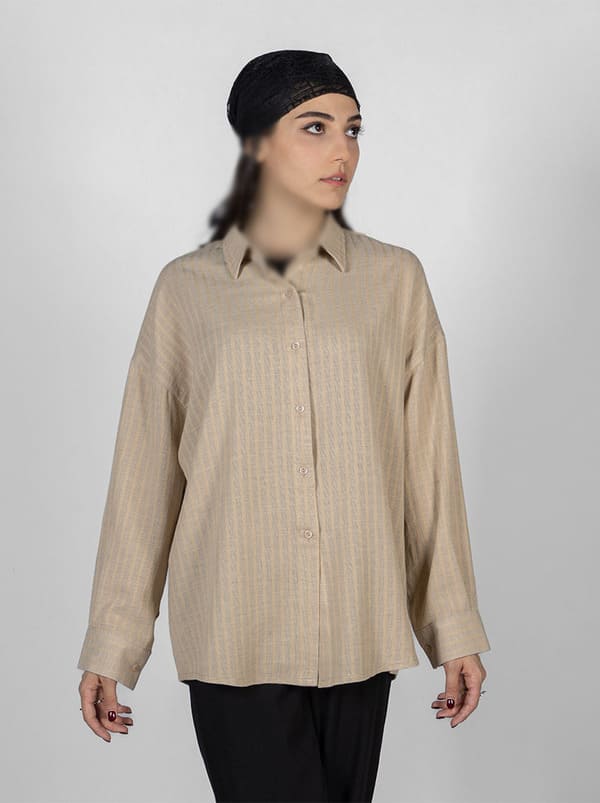 وست و شومیز؛ شومیز پشت پیلی لینن راه راه