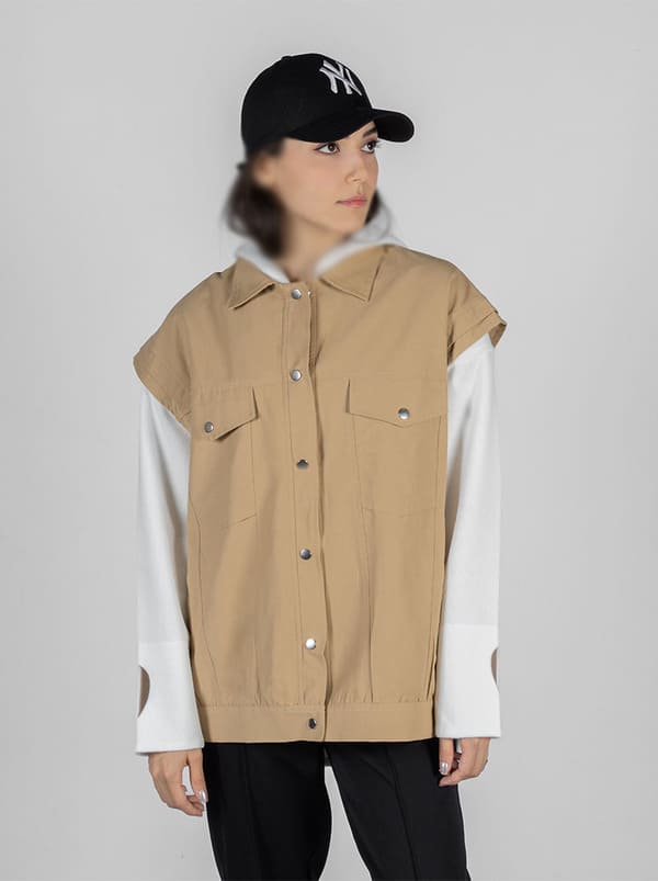 خرید وست؛ خرید آنلاین وست کتان زارا نخودی برای تیپ خانمانه خرید وست؛ خرید آنلاین وست کتان زارا نخودی برای تیپ خانمانه