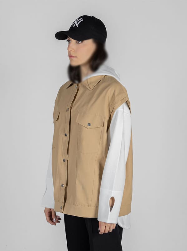 خرید وست؛ وست کتان زارا نخودی مناسب استایل پاییزی خرید وست؛ وست کتان زارا نخودی مناسب استایل پاییزی